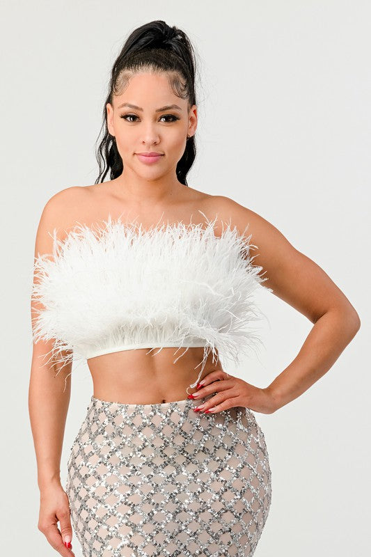 Don’t Mess With My Fur Crop Tube Top – Bold & Luxe Statement