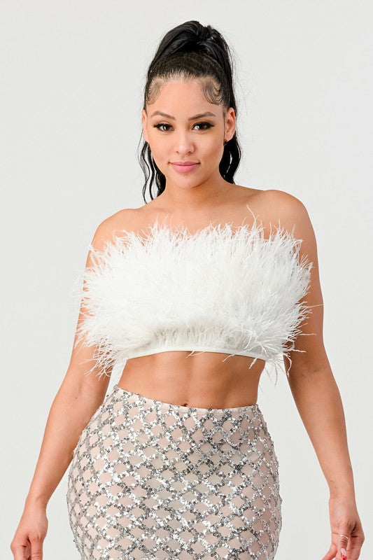Don’t Mess With My Fur Crop Tube Top – Bold & Luxe Statement