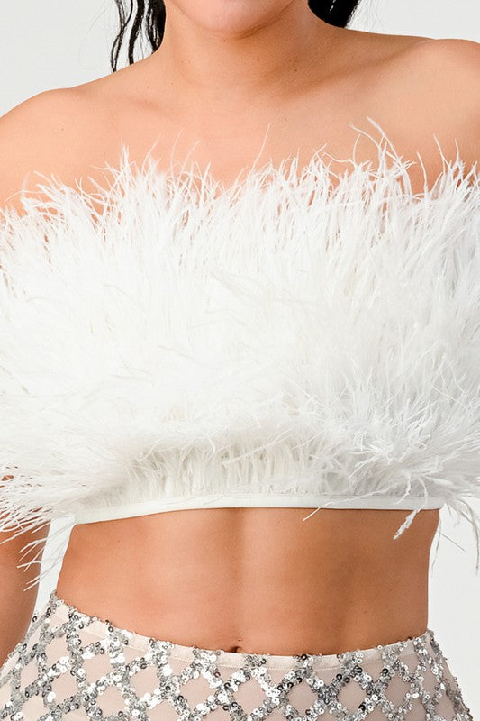 Don’t Mess With My Fur Crop Tube Top – Bold & Luxe Statement