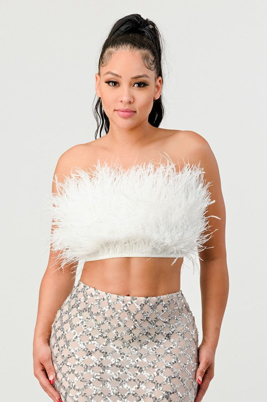Don’t Mess With My Fur Crop Tube Top – Bold & Luxe Statement
