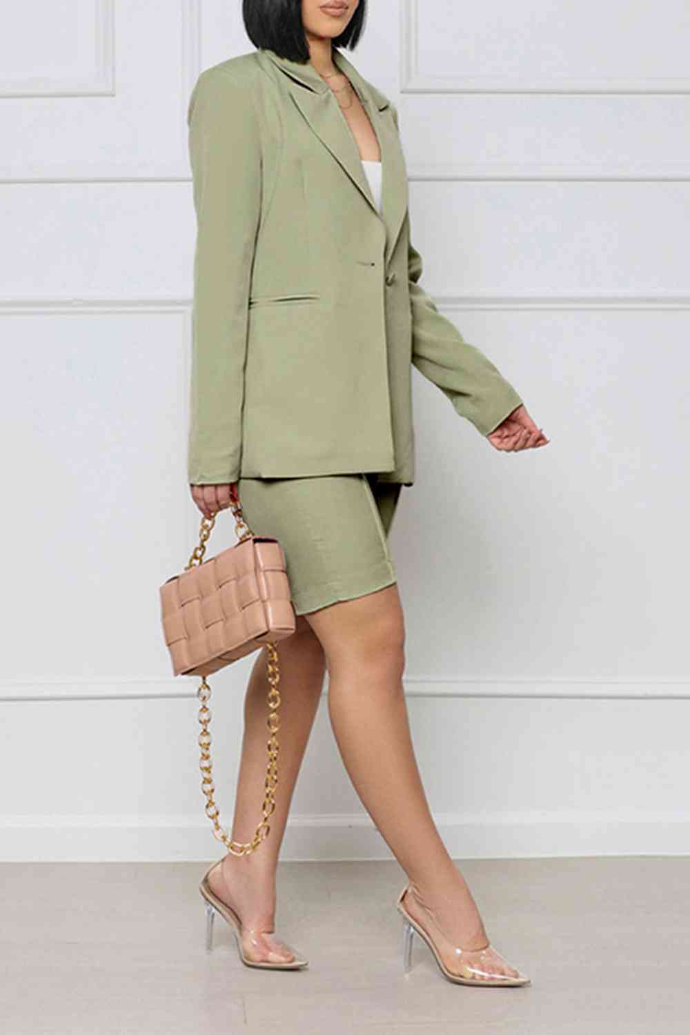 Long Sleeve Blazer and Shorts Set – Effortlessly Chic Two-Piece