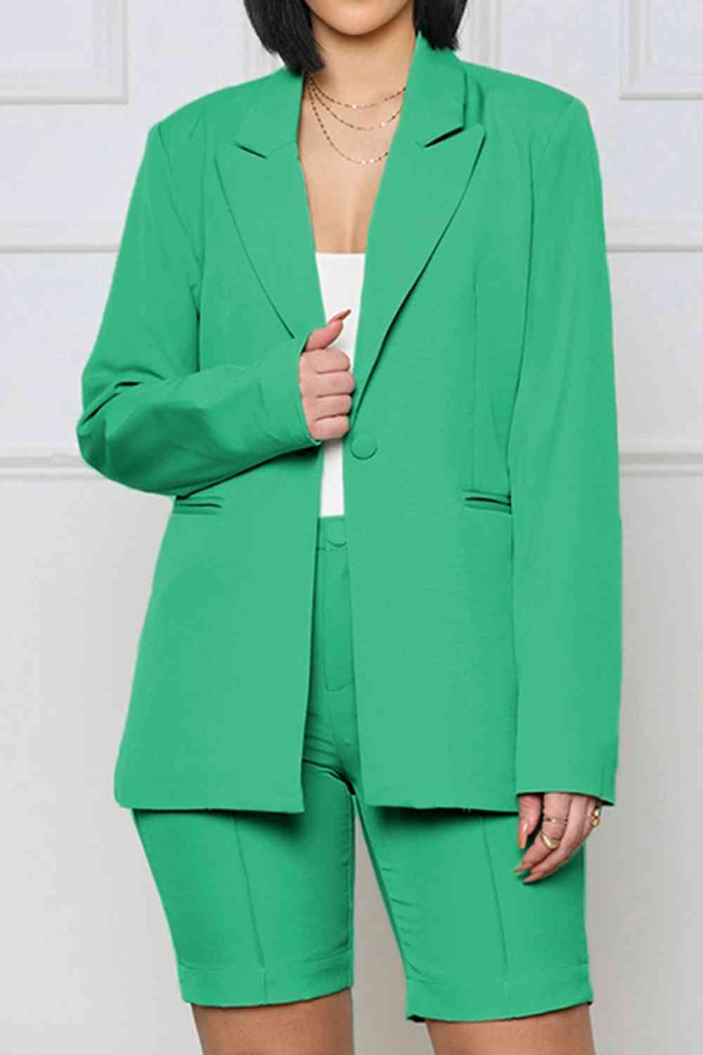 Long Sleeve Blazer and Shorts Set – Effortlessly Chic Two-Piece