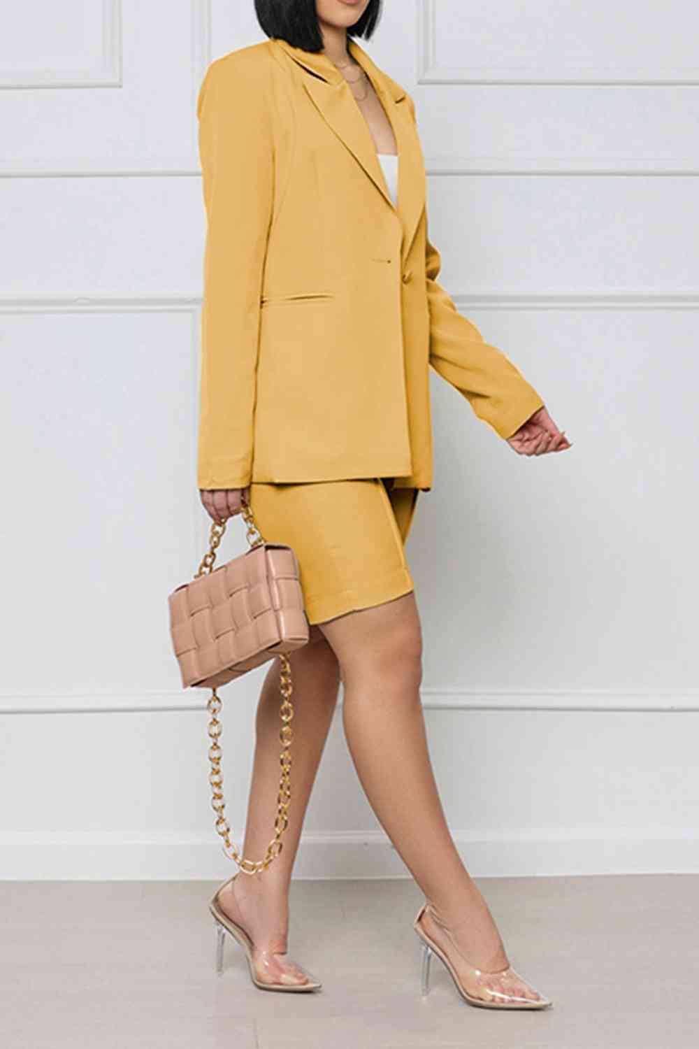 Long Sleeve Blazer and Shorts Set – Effortlessly Chic Two-Piece