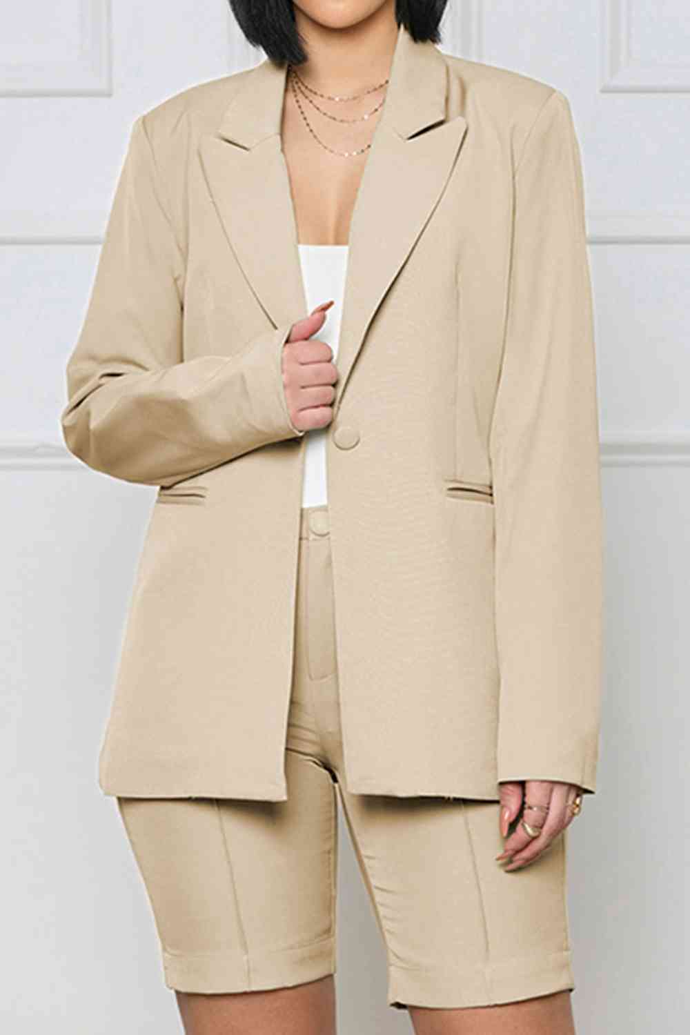 Long Sleeve Blazer and Shorts Set – Effortlessly Chic Two-Piece
